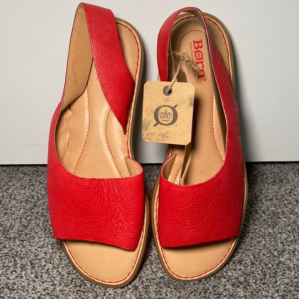 Born Red Slingback Sandals